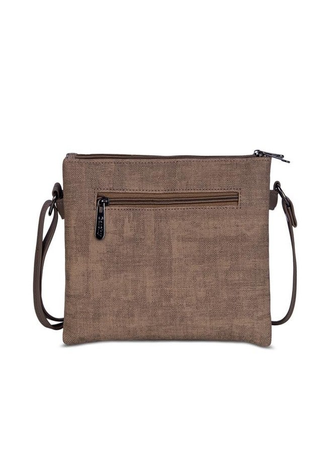 Catchy Brown Magnet Closure Faux Leather Everyday Womens Sling Bag - Image 4