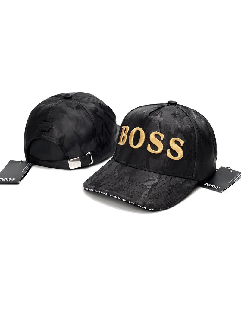 Generic BOSS Mens Curved Logo Cotton Twil Hat Baseball Cap