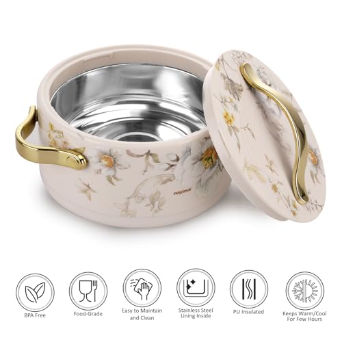 Nayasa Stainless Steel Bethany Casserole Set of 3, Small (500ml, 1000ml, 1500ml), White - Image 3