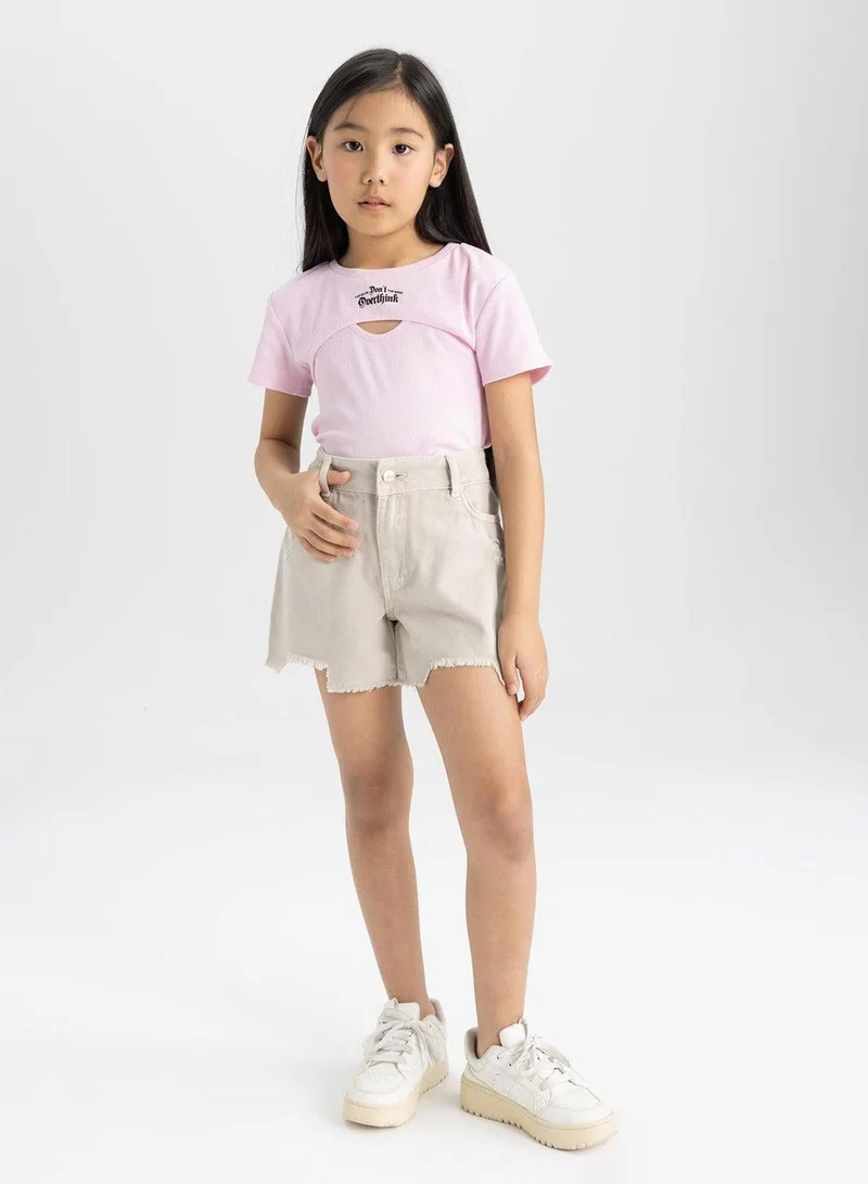 ديفاكتو تيشيرتات قصيرة الأكمام بضلع (عبوة من 2)