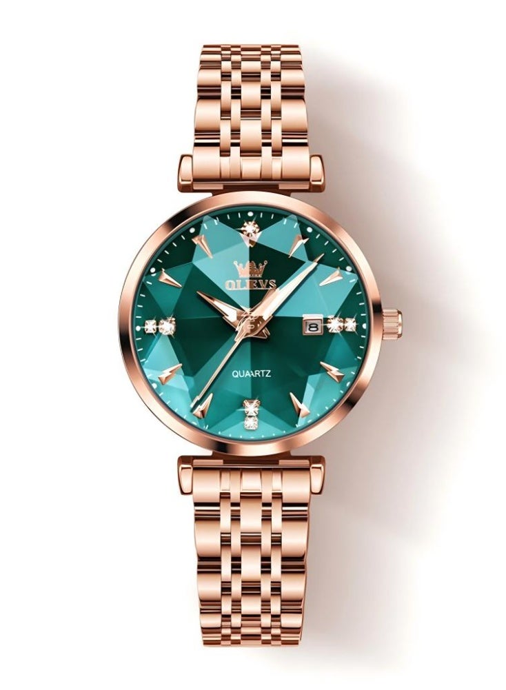 أوليفز ساعة OLEVS للسيدات بحركة كوارتز بسيطة مقاومة للماء وساعة يد نسائية مضيئة أنيقة وهدايا أنيقة - Image 1