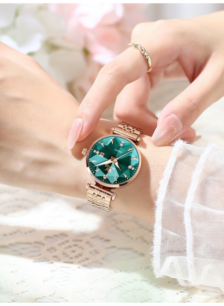 أوليفز ساعة OLEVS للسيدات بحركة كوارتز بسيطة مقاومة للماء وساعة يد نسائية مضيئة أنيقة وهدايا أنيقة - Image 3