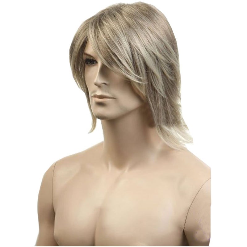 KOLIGHT European USA Hot Men Wigs Short Flaxen Gold Color Men Natural Looking Hair Wig