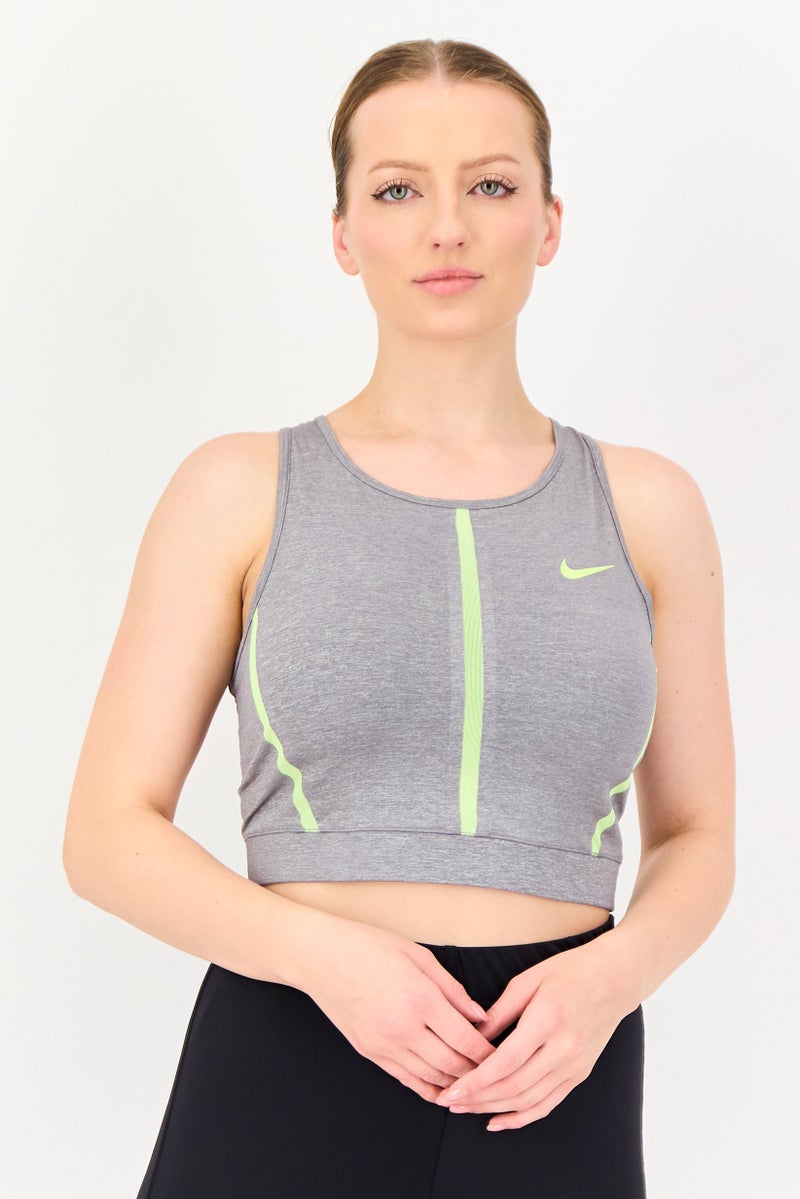 Nike Women Sportswear Fit Brand Logo Sleeveless Tank Top, Grey - Image 1