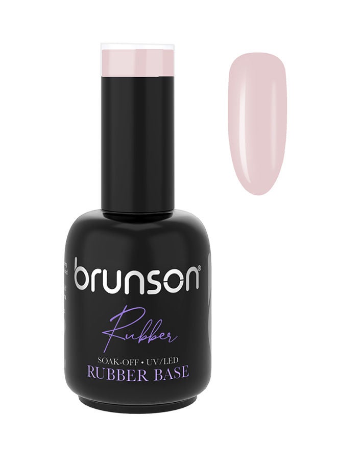 brunson Rubber Base Gel Nail Polish Long Lasting Gel Polish Base for Chip-Free Shine Strengthens French Manicure Rubber Base Coat UV/LED Rubber Gel Soak Off Nail Art Gel Soak Off UV LED Curing Gel 18ml  BRB16