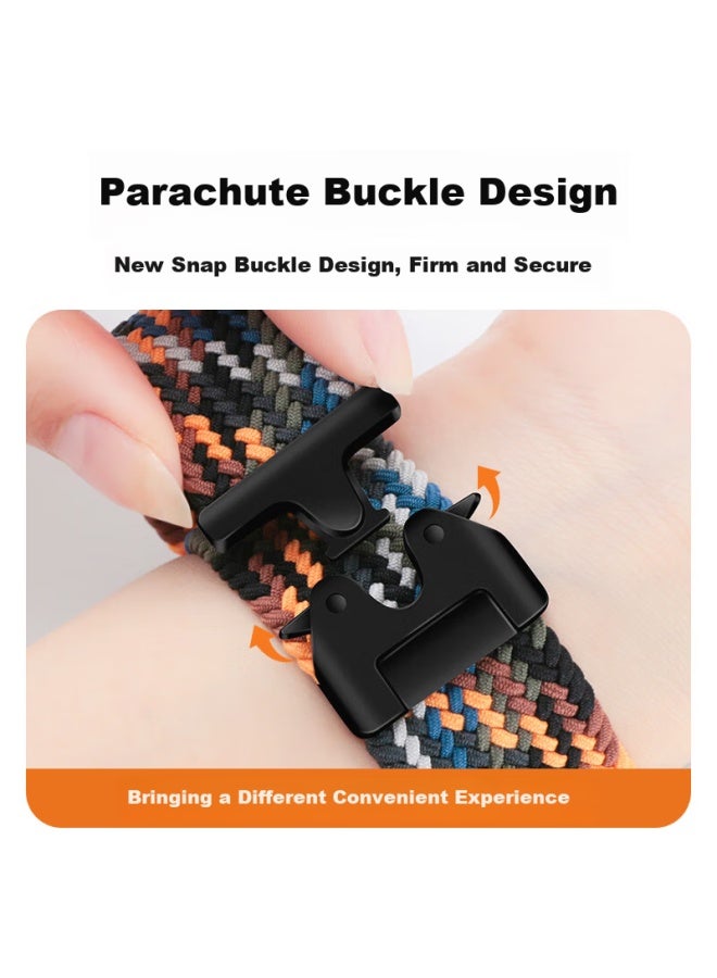 Bho Suitable For Apple Watch Band, Apple Watch S10/ultra2 Braided Loop Strap, Iwatch S9/8/7/6/5/se2 New Parachute Buckle Strap - Image 4