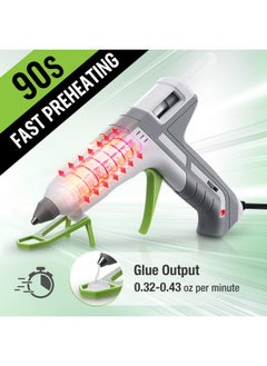 WORKPRO Hot Glue Gun Full Size 60/100W Dual Temp Glue Gun And Sticks Set With 10 Pcs Glue Sticks (7/16) 90S Fast Preheating Hot Glue Gun Kit For Construction Crafting Diy And Repairs White  - Image 4