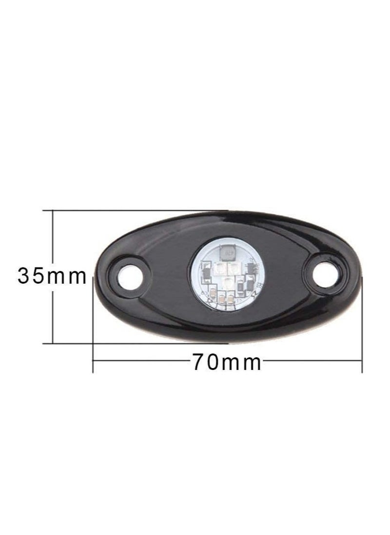Generic LED Rock Lights 4PODS Waterproof LED Neon Underglow Light for Car Truck ATV UTV SUV Offroad Boat Underbody Glow Trail Rig Lamp (Blue)  - Image 5