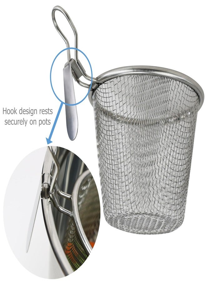 EIKS 2 Pack Stainless Steel Mesh Basket Strainer for Hotpot Rinsing Straining Cooking, Serving as Home Kitchen Food Strainer - Image 4