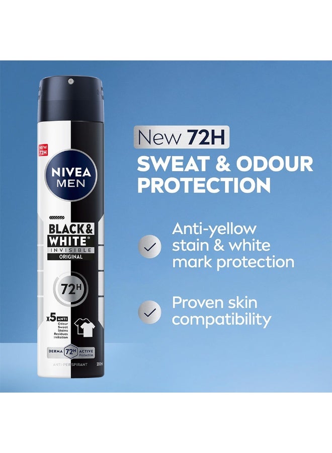 Nivea بخاخ مزيل العرق الأسود والأبيض غير المرئي - Image 2