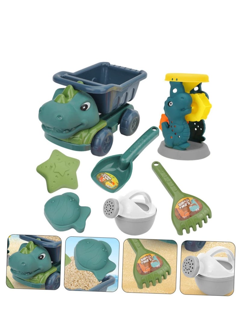 Excefore Dinosaur ATV Sand Building Set,Outdoor Fun with Kids' Truck Carinify Toy, Beach Molds, and Hourglass Plastic,for Beach Play - Image 5