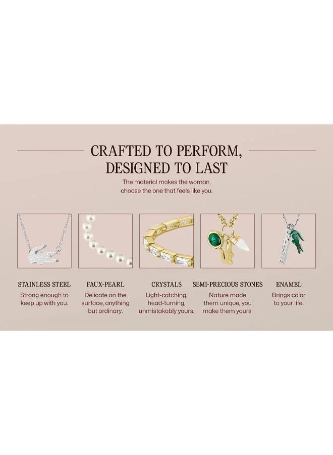 Lacoste  LOVE MY CROC Necklace In Stainless Steel for Women | Best Price UAE