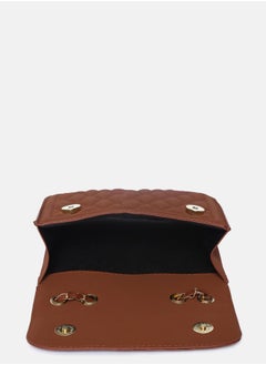 Haute Sauce Quilted Quest Brown Cross Body Bag  - Image 3