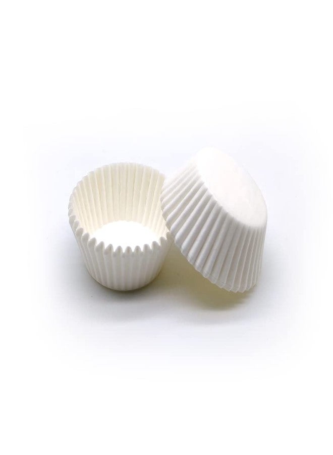 Mombake Food Grade Mini Cupcake Liners White Greaseproof Paper Muffin Baking Cups, 500-Count - Image 2