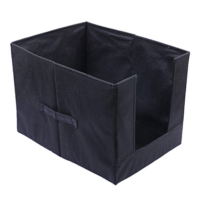 Kuber Industries 4 Pieces Non Woven Shirt StackerShirt Organizer Wardrobe Organizer BlackKUBMART2891 - Image 4