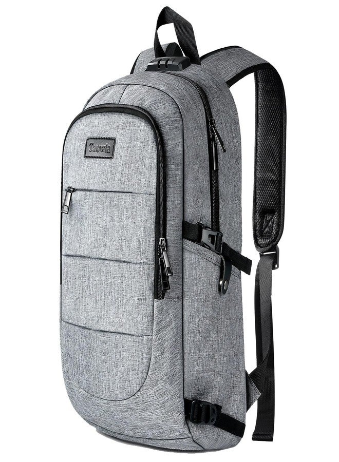 Tzowla Laptop Backpack for Women Men,Water Resistant Anti-Theft College Travel Backpack with USB Charging Port and Lock 15.6 Inch Computer Backpacks,Business Casual Hiking Daypack (A-Grey) - Image 1