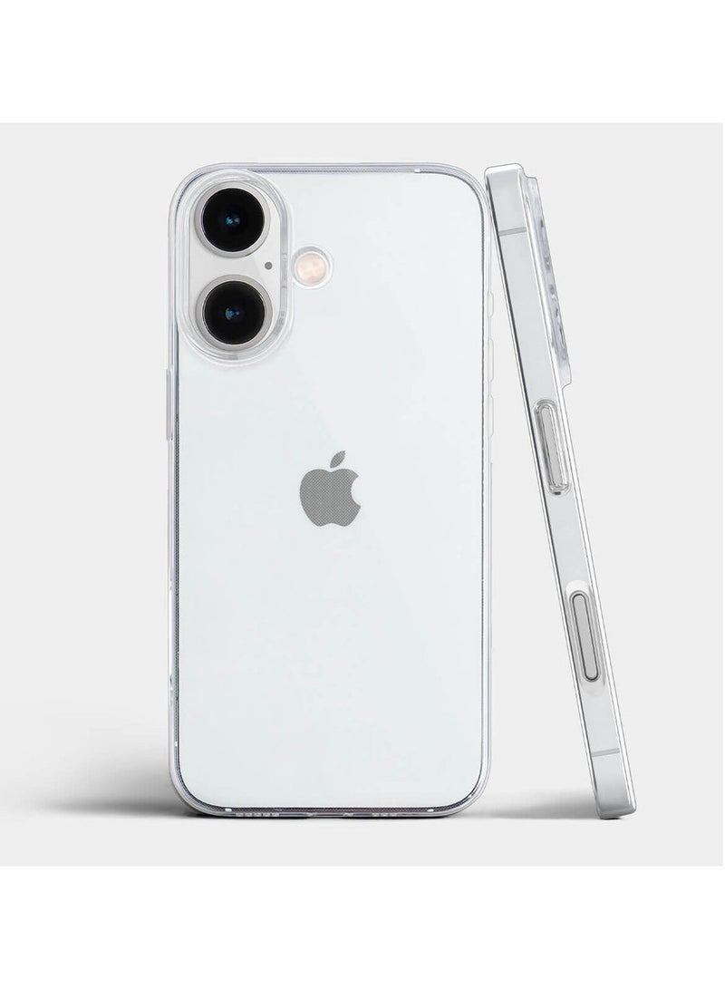 بروماس حافظة شفافة لهاتف آيفون 16 - حماية من السقوط، مقاومة للخدش، مضادة للاصفرار مع حماية مزدوجة الطبقة - Image 1