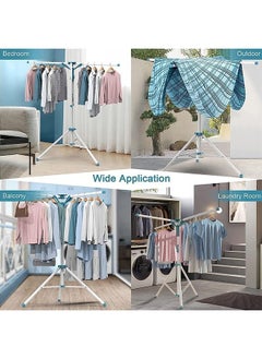 Beauenty Folding Clothes Drying Racks, Portable Laundry Drying Racks, Foldable Clothes and Linens Hanging and Drying Rack, Clothing Drying Rack Stand for Hanging Clothes Socks Indoor Outdoor (A)  - Image 5