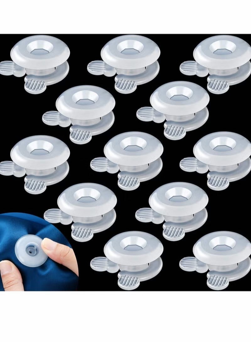 Duvet Comforter Clips, Plastic Quilt Clip Prevent Displacement, Cover Corner Fastener for Sheet Blankets (12 Pcs)  - Image 1