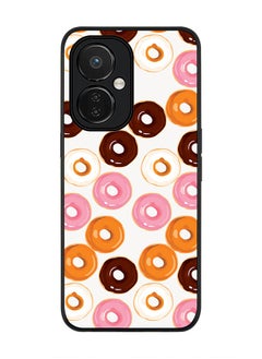 Rugged Black edge case for Nord CE 3 Lite Slim fit Soft Case Flexible Rubber Edges Anti Drop TPU Gel Thin Cover - Donut Drops
