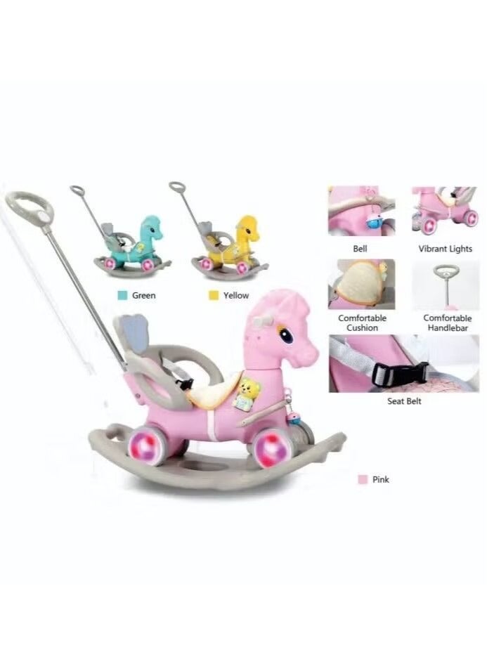 Everything For Kids Rocking horse rocking chair for children's car ride with musical toys - Image 4