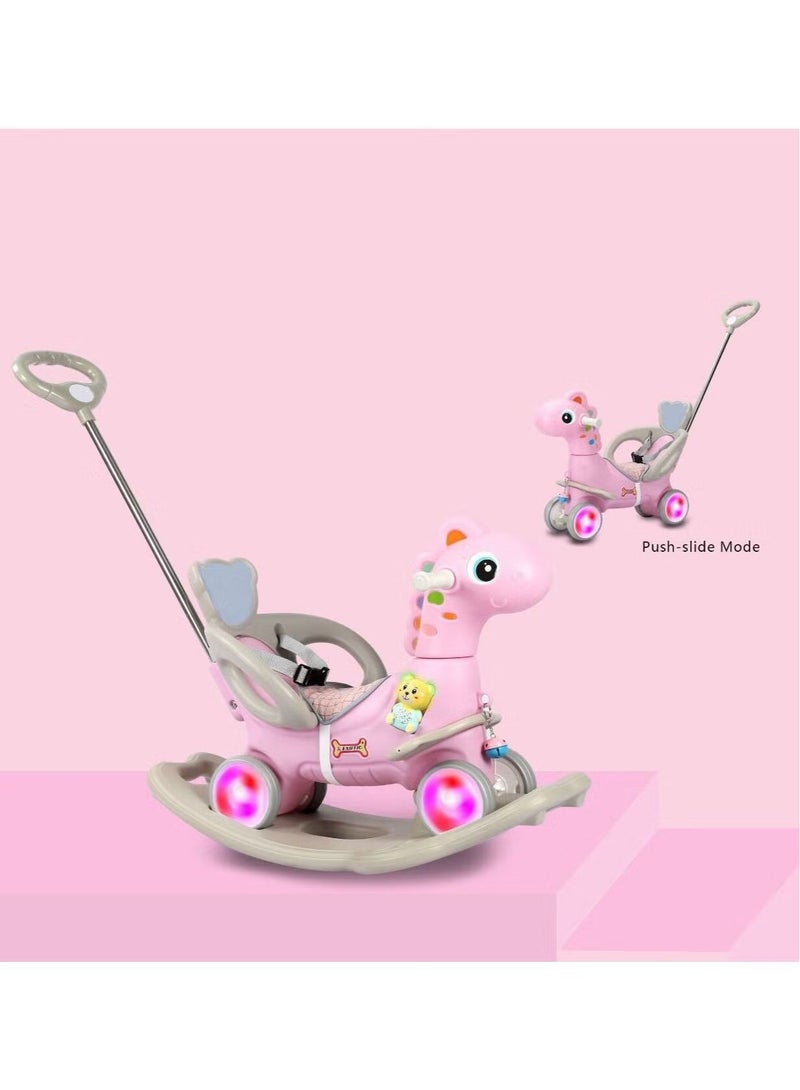 Everything For Kids Rocking horse rocking chair for children's car ride with musical toys - Image 1