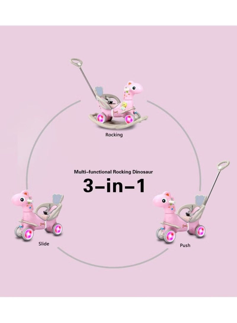 Everything For Kids Rocking horse rocking chair for children's car ride with musical toys - Image 2