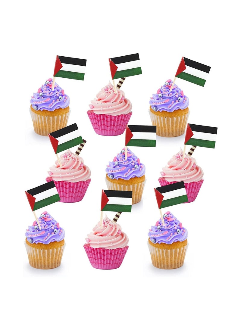 PRINTSHOP4ME 100 Pcs Cake Topper - Double-Sided Cupcake Toppers - Perfect for Parties - Decorate Your Desserts - Cake Topper Toothpicks For National Day Celebration  - Image 5