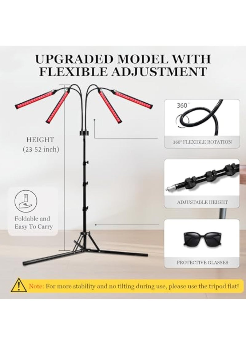 KASTWAVE Red Light Therapy, LED Red Light Therapy Device, 660nm & 850nm Infrared Light Therapy, with 360° Twistable Gooseneck, Adjustable Stand Red Light Lamp for Body, Face, Neck, Shoulder  - Image 3