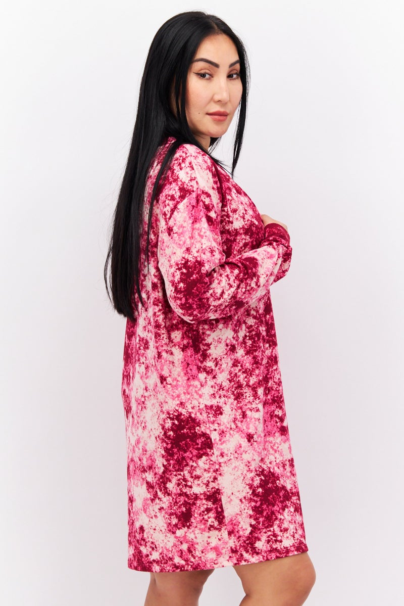 Jenni Intimates Women Tie Dye Sleepwear Dress, Purple - Image 2