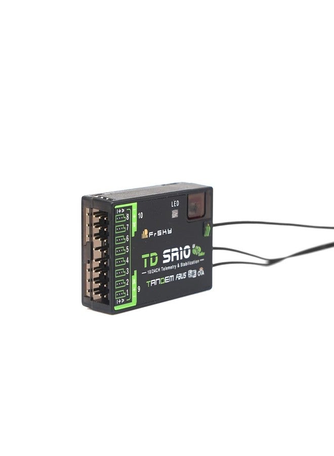 FrSky TD SR10 Dual-Band Receiver Simultaneous 2.4GHz & 900MHz Advanced Stabilizer & Telemetry Triple Antenna Design 10 Configurable Ports Black Box Function Long Range & Low Latency - Image 4