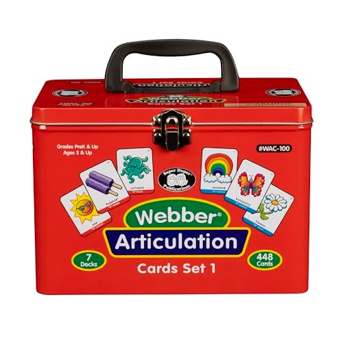 Super Duper Publications Set of 7 Webber Articulation Card Decks Bundle Set 1 Educational Learning Resource for Children Flashcards for Speech Therapy - Image 1