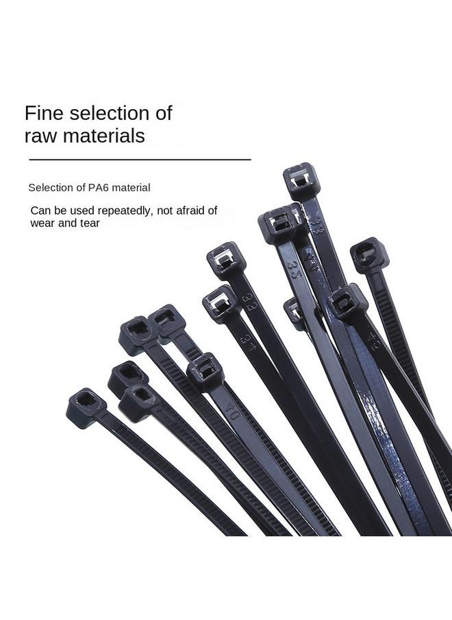 Bluejw Factory Wholesale Cable Tie Self-locking Cable Tie Strong Tension White Black Plastic Strap Cable Tie  - Image 3