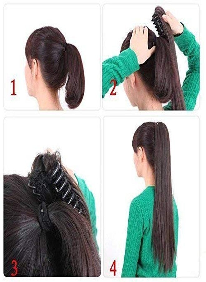GLAN Soft and Silky Synthetic Hair Extension for Girls and Women 5Clips 18-22 InchesPack of 1 (Ponytail-2) - Image 2