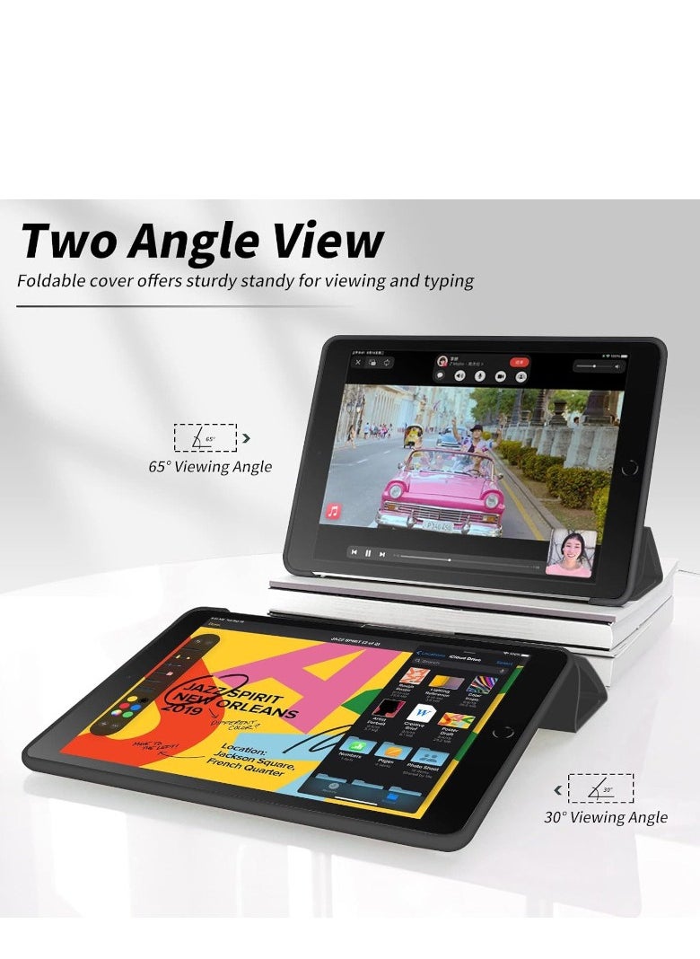Generic - Suitable for Enjoy 2 10.1/matepad T10s/Honor 6/7/X6/X8 10.1 Ultra-thin tri-fold stand protective cover, soft silicone smart flip tablet protective cover, automatic wake-up/sleep - Image 1