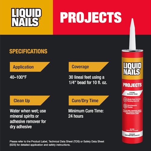Liquid Nails 10 oz Interior Projects Latex Construction Adhesive Tan - Image 4