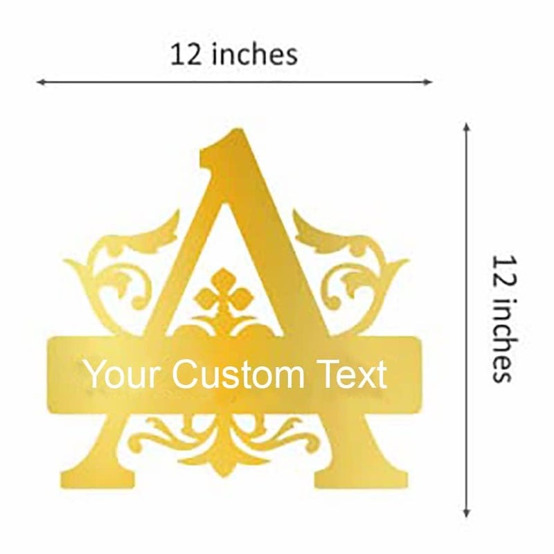 Savri Personalized Monogram Alphabet Letter Name plate with Name or Company logo engraved Best gift choice for BossOffice Colleague as CabinHomeRoomName tag on BirthdayAnniversary Size 12 inch - Image 3