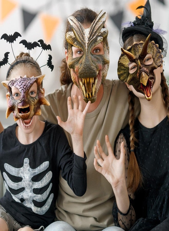 Minatee 24 Pieces Jurassic Dinosaur Masks Birthday Decorations for Kids Party Supplies Animal Party Mask Theme Birthday Gifts for Boys Girls - Image 3