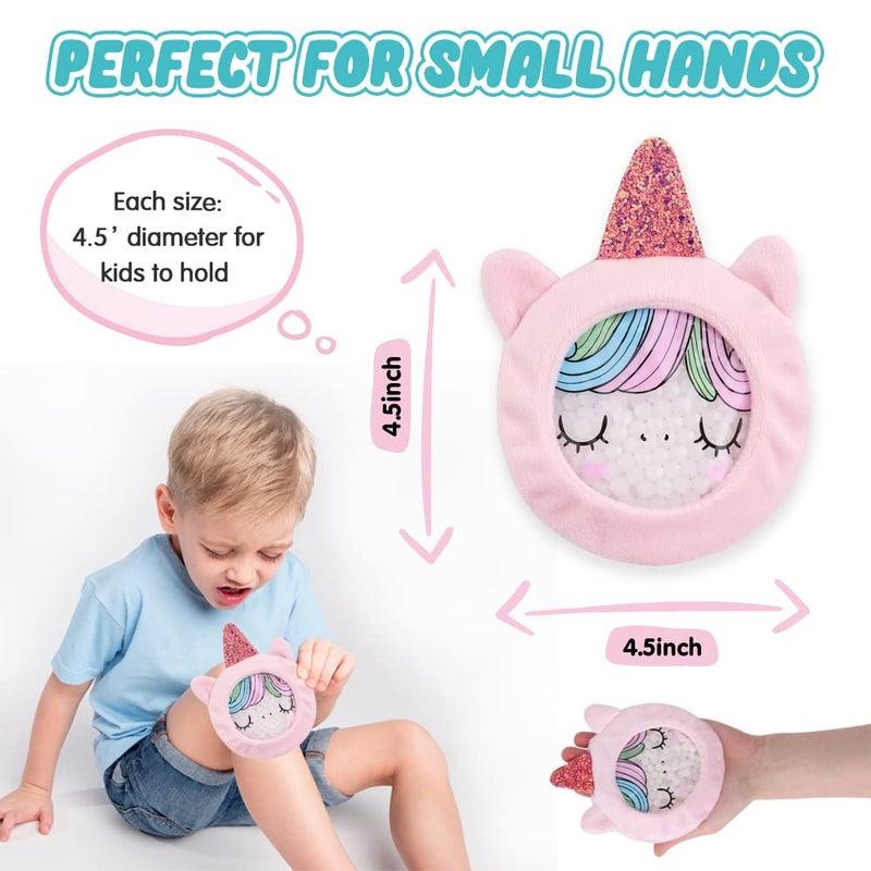 Hilph Kids Ice Packs for Boo Boos, Reusable Gel Ice Packs for Injuries for Toddlers Baby, Hot & Cold Compress with Cute Plush Sleeves for Body Pain Relief, Fever, First Aid, Bumps, 3 Packs (Unicorn) - Image 5