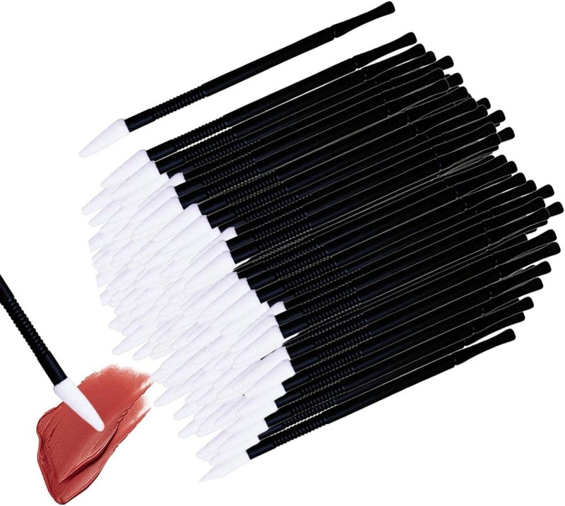 Ruby Face RUBYFACE Lip Brush, Lips Applicator/Disposable Makeup Lip Brushes, Lips Wands Lip Brush Applicator Lipstick Brush Lip Gloss Applicator Mascara Brush Makeup Tool, (BLACK, 12 - Pcs) - Image 2
