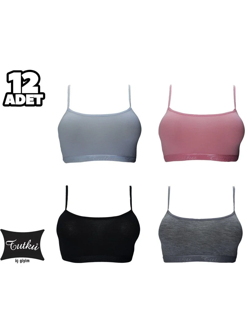 Tutku 0844 Girls Elastane Training Bra 12 Pieces