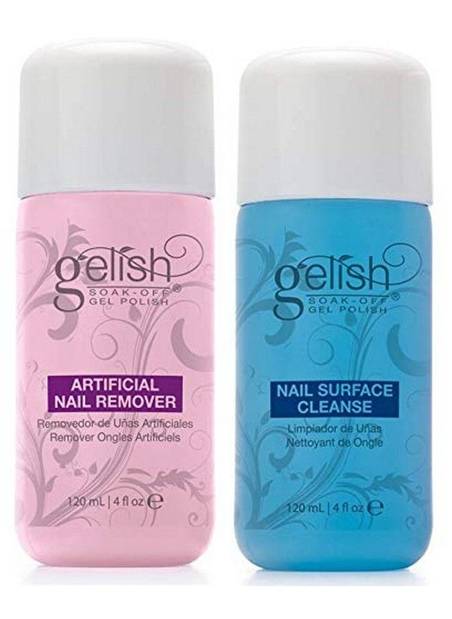 Gelish Lish Soak Off Gel Nail Polish Remover & Cleanser Bottles 120Ml (4 Fl Oz)  - Image 1