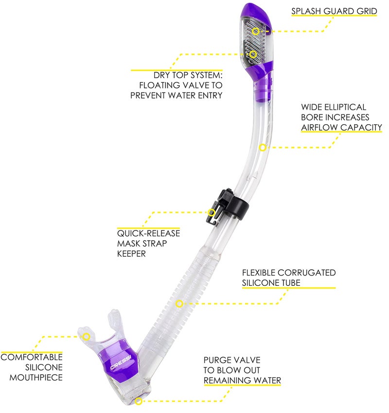 Cressi Supernova Dry, Clear/Purple - Image 1