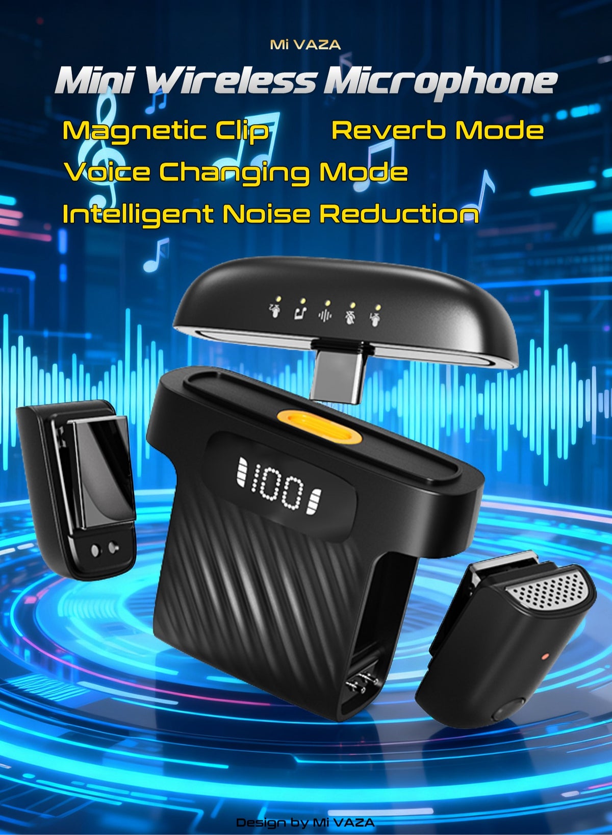 mivaza Mivaza Lavalier Microphone wireless Z45C5A57076C0511900DBZ