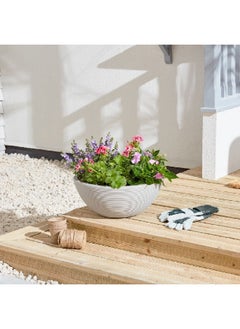 Strata Weather Resistant Elegant Small Valencia Planter Stone 17 x 40 x 40 cm GN584-STN  - Image 2