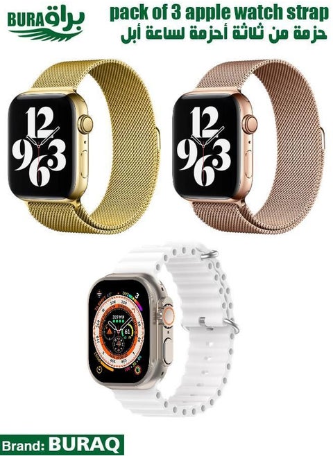 Apple Watch Band Strap For Apple Watch Ultra 2/Ultra 49mm, Series 10 46mm, 9/8/7 45mm, SE2/SE/6/5/4 44mm, 3/2/1 42mm