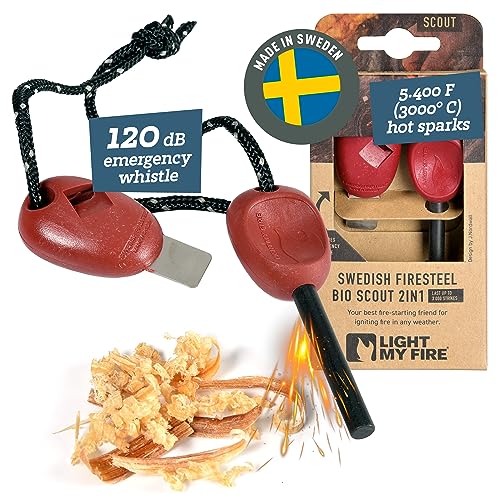 Light My Fire أداة إشعال النار من لايت ماي فاير - قضيب فيرو و أداة بقاء - أدوات تخييم - مجموعة إشعال النار المغنيسيوم 2 في 1 - إشعال للنيران في المخيمات 3,000 ضربة - Image 1