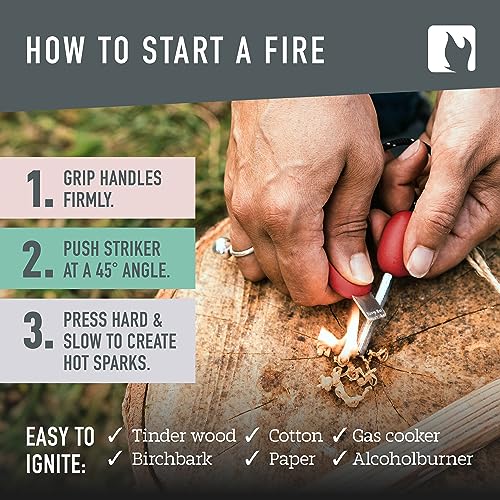 Light My Fire أداة إشعال النار من لايت ماي فاير - قضيب فيرو و أداة بقاء - أدوات تخييم - مجموعة إشعال النار المغنيسيوم 2 في 1 - إشعال للنيران في المخيمات 3,000 ضربة - Image 4