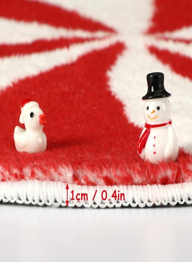 FEBSNOW Christmas Bathroom Rugs Decor, Christmas Candy Winter Round Rug Bath Mat, 22Inch Non Slip Absorbent Carpets Doormat with Backing Washable for Tub Living Dining Holiday Bedroom Nursery - Image 3