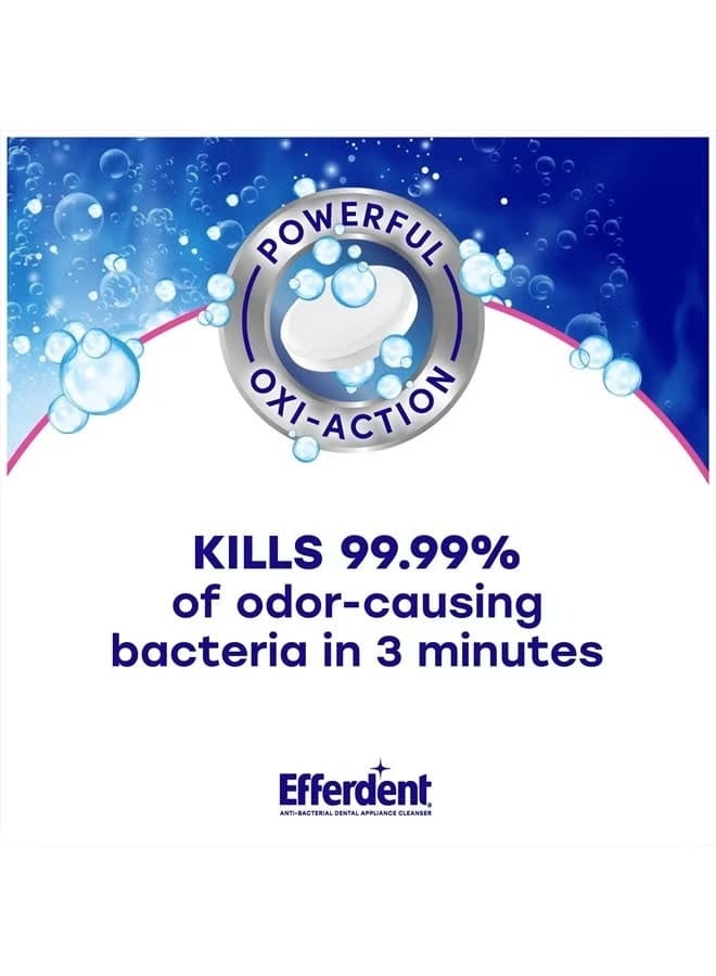 Efferdent Retainer Cleaning Tablets, Denture Cleanser Tablets for Dental Appliances, Complete Clean, 126 Tablets - Image 2
